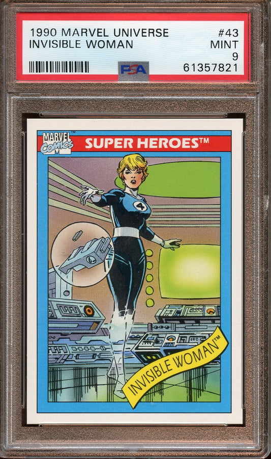 1990 Marvel Universe Invisible Woman PSA 9