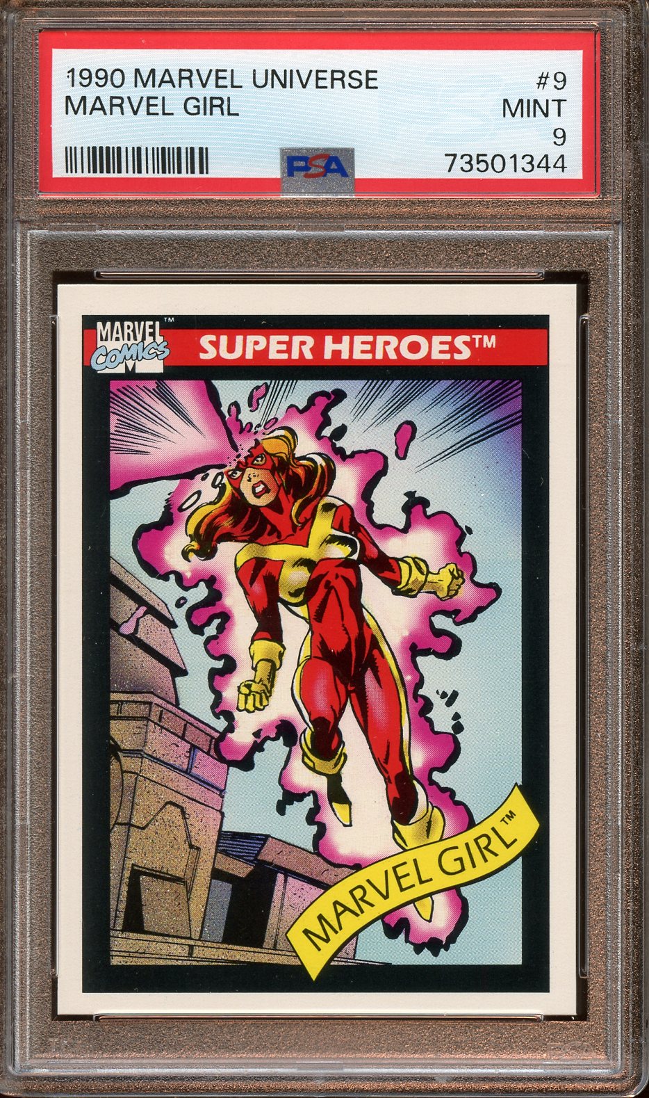 1990 Marvel Universe Marvel Girl PSA 9