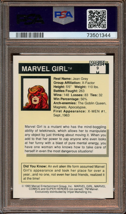 1990 Marvel Universe Marvel Girl PSA 9