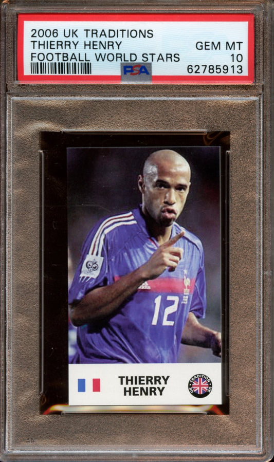 2006 UK traditions Thierry Henry Football World Stars PSA 10