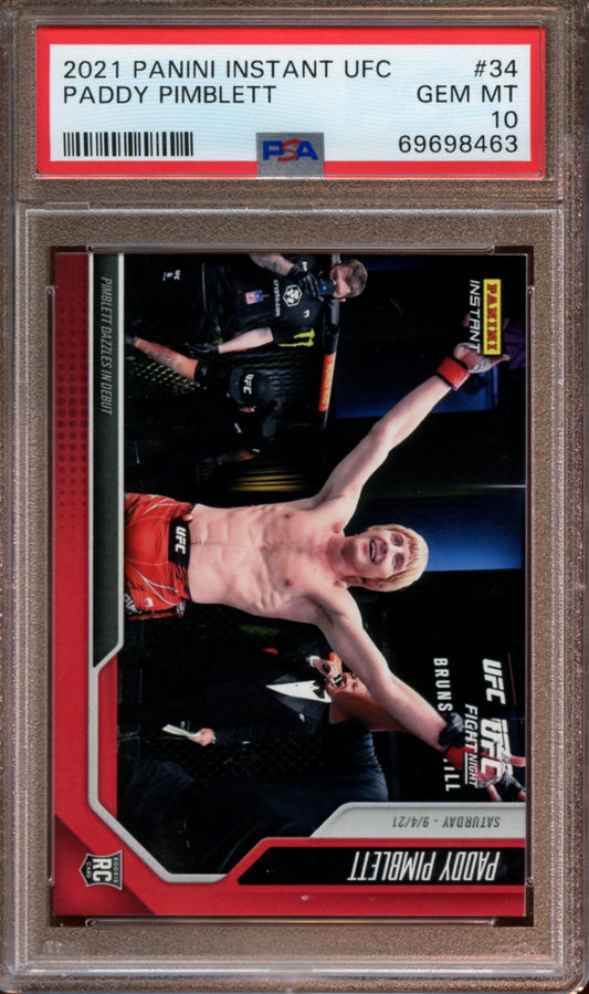 2021 Panini Instant UFC Paddy Pimblett ROOKIE PSA 10