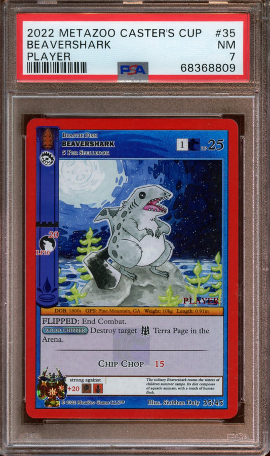 2022 MetaZoo Caster's Cup Beavershark PSA 7