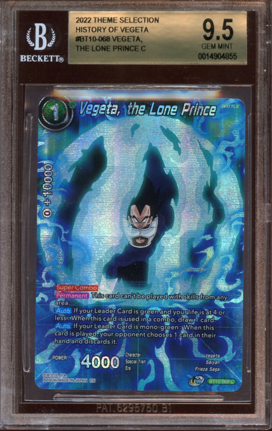 2022 Vegeta, The Lone Prince BGS 9.5